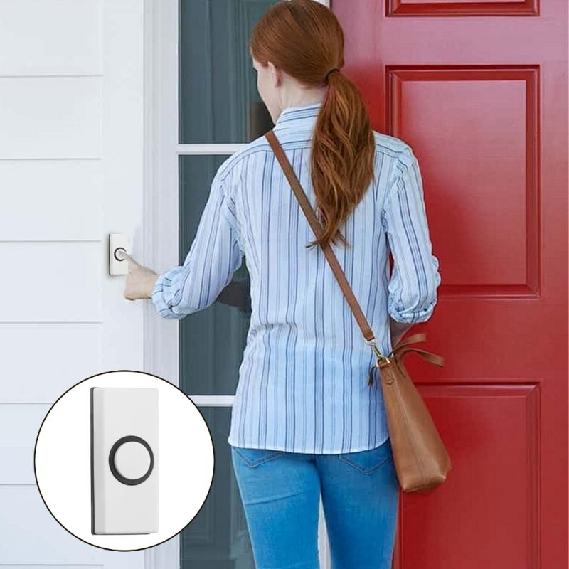 Door Bells Button Plastic Hard Wiring Press Button Doorbell Push Button with Screws Wall Mounted Doorbell Switches