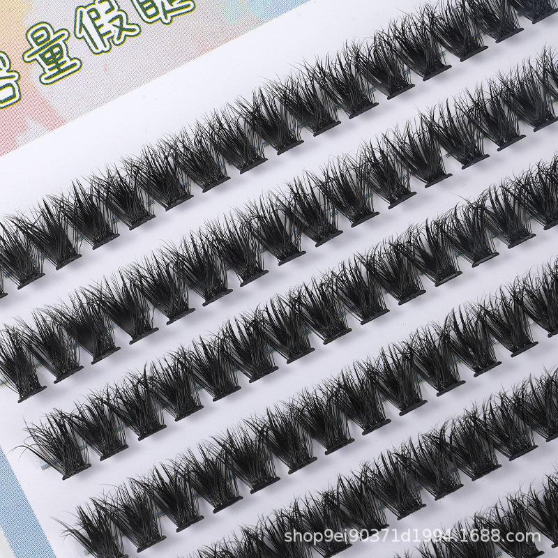 Segmented Cartoon Style Eyelashes - Natural Simulation with Messy Fried Hair Design for Thin Stems, Ideal for Women