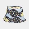 New Hawaii beach vacation bucket hat female tide D digital printing double-sided basin hat sun hat