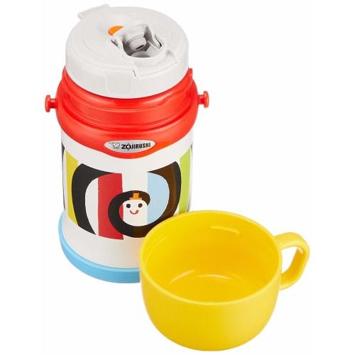 ZOJIRUSHI Water Bottle Cup Shimashima Guruguru Stainless Steel Bottle 0.45L SC-LH45S-EW