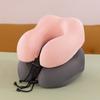 Solid Color Memory Foam U-shaped Pillow Round Travel Neck Pillow Memory Foam U-shaped Pillow