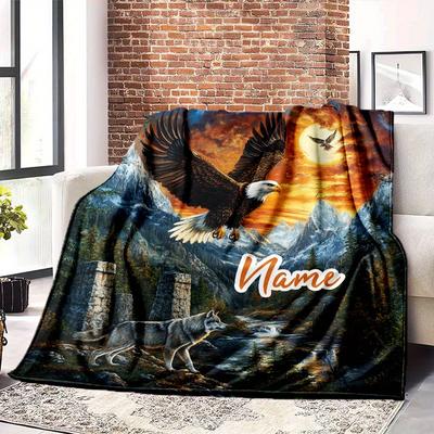 Home Customize Your Name Blankets Comfortable Soft Lightweight Allseason Multipurpose Blanket For Picnics Sofas Offices Beds Living Rooms Perfect Gift