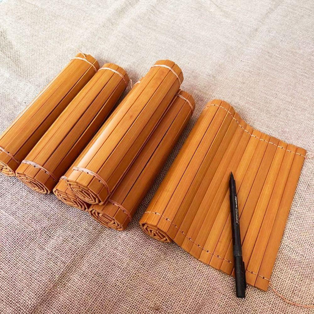 Creative Writable Blank Bamboo Simple Multifunctional Ancient Style Bamboo Slips Books Scroll Letter Writing Paper Foldable