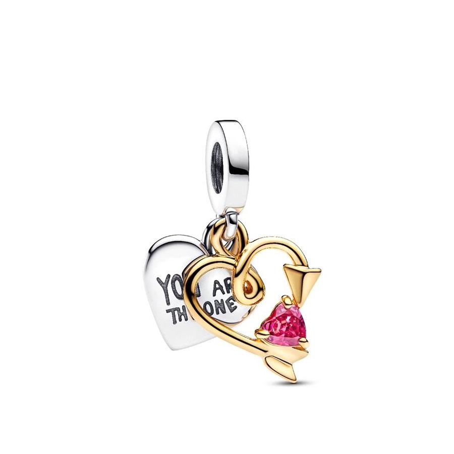 New Gold Plated Charm Bead Charms Do It Yourself Women Jewellery Gifts Spiritual Dreamcatcher Blue Blossom Butterfly Leveled Hearts Bead Charms Compat