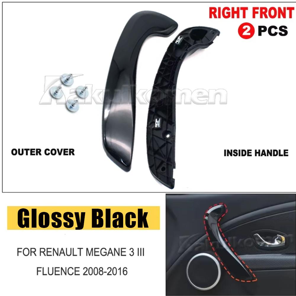 Per Renault Megane 3 III Fluence 2008-2016 Interno Anteriore Sinistro Destro Maniglia Interna Porta Esterna Copertura 809600015R 197012651