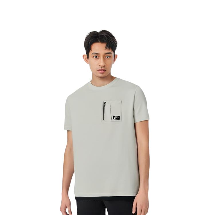 Nike T-Shirts Herren Grau Rundhals Mäßig Gerader Schnitt CJ4324-028