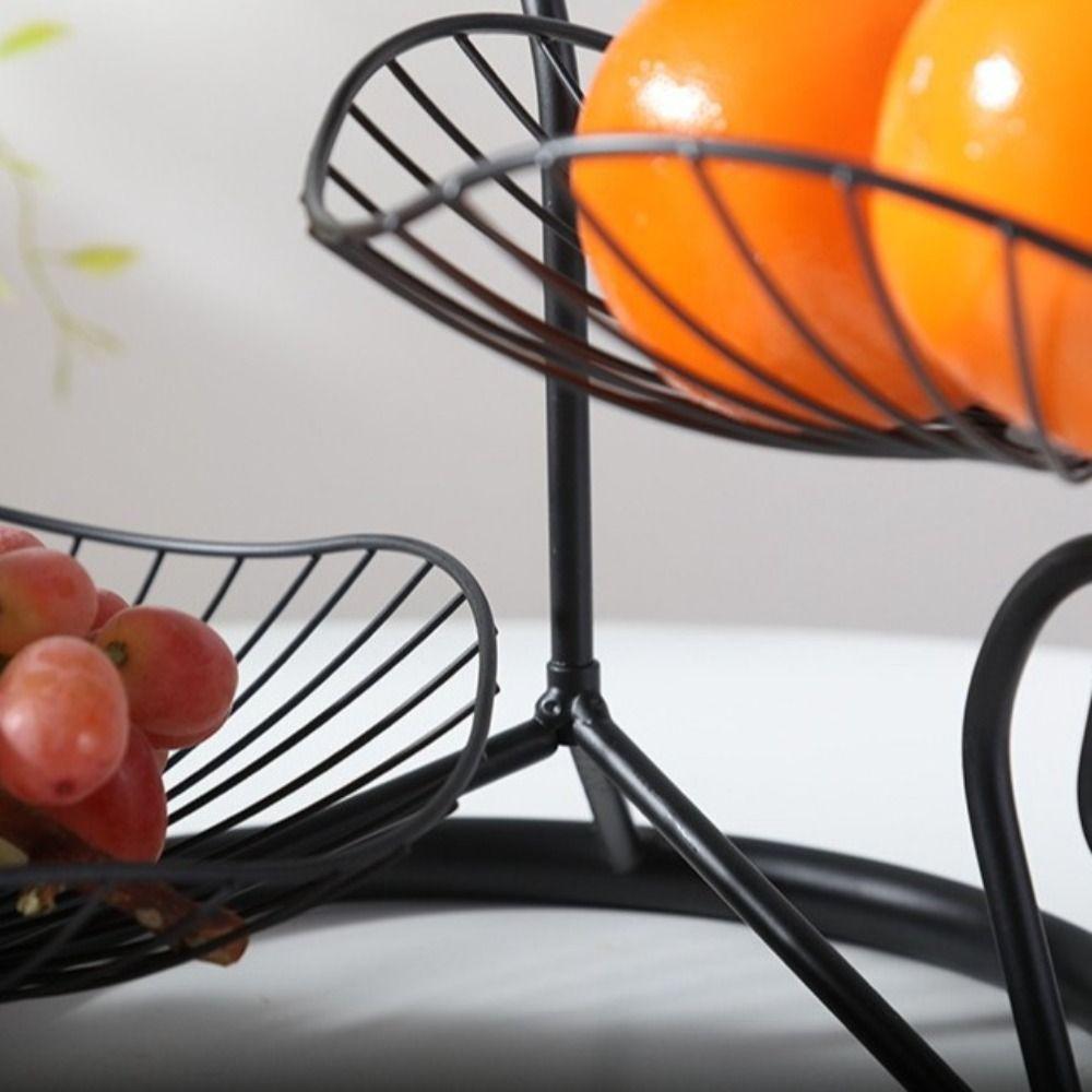 Vintage 3-laags Fruitmand Lotusblad Vorm Fruit Bewaarplateau Fruitmand Woondecoratie