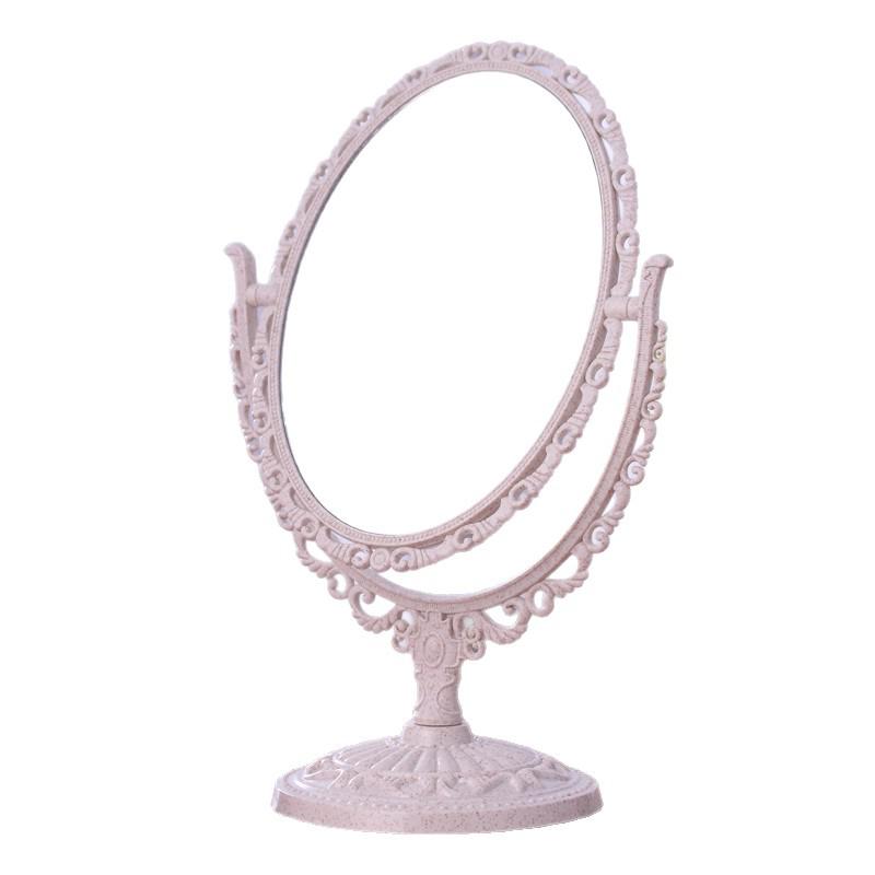 European Style Double-Sided Rotating Makeup Mirror for Dressing Table
