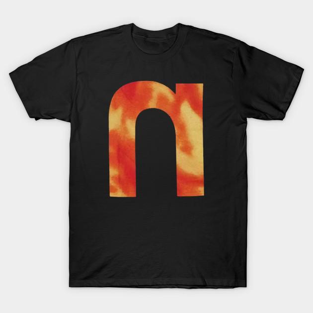 

Men Black Print T-shirt Nin Fire No-Cut Transfer Paper Print Cotton Tshirt S чорний
