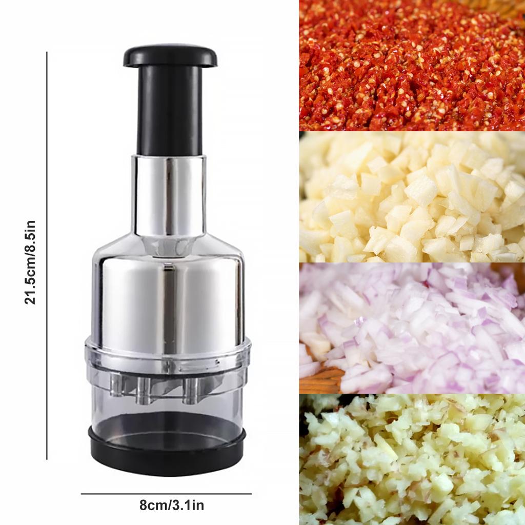 Garlic Chopper Portable Food Mincer Manual Cutter for Kitchen Food Chopper Tool for Ginger Chili Onion Salad Masher Hand Blender