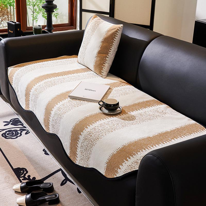 Chenille Irregular Sofa Cushion High-Grade Non-Slip Living Room Straight Sofa Cover Towel Anti-Scratching