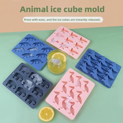 Silikon Eiswürfelform mit Tierformen Elefant Wolf Form Eisform