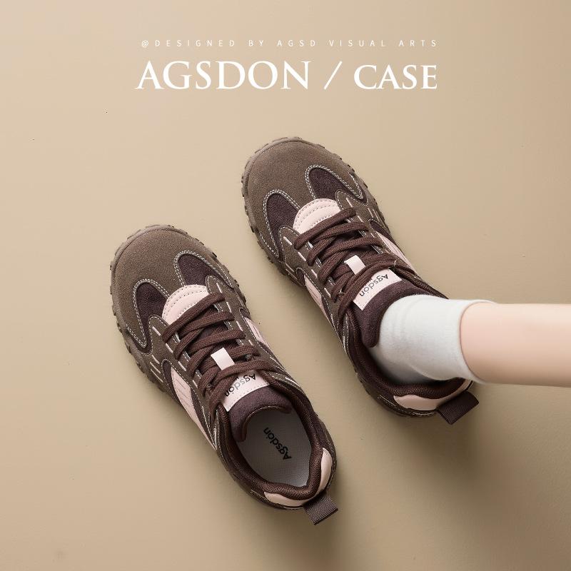 Augustine Retro German Training Shoes Women's 2025 New Spring and Autumn Platform Waffle Gump Shoes Casual Sports Shoes Trend