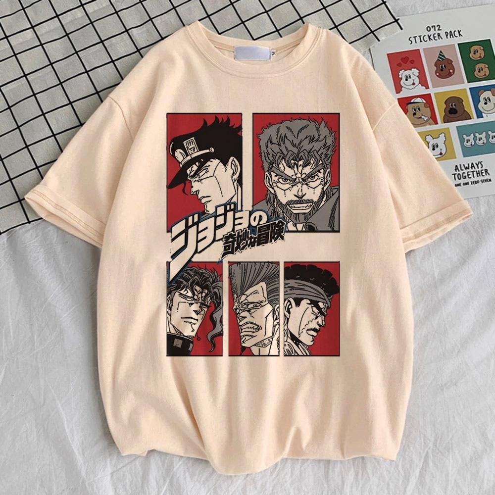 Jojo Bizarre Adventure Steel Ball Run t shirt teen Punk hip hop aesthetic Gothic Trendy top tees Digital Y2k Classic