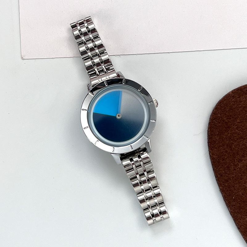 Creative Technology Sense No Pointer Women'S Watch Niche High Value Artistic Sense Simple Steel Belt Quartz Women'S Watch