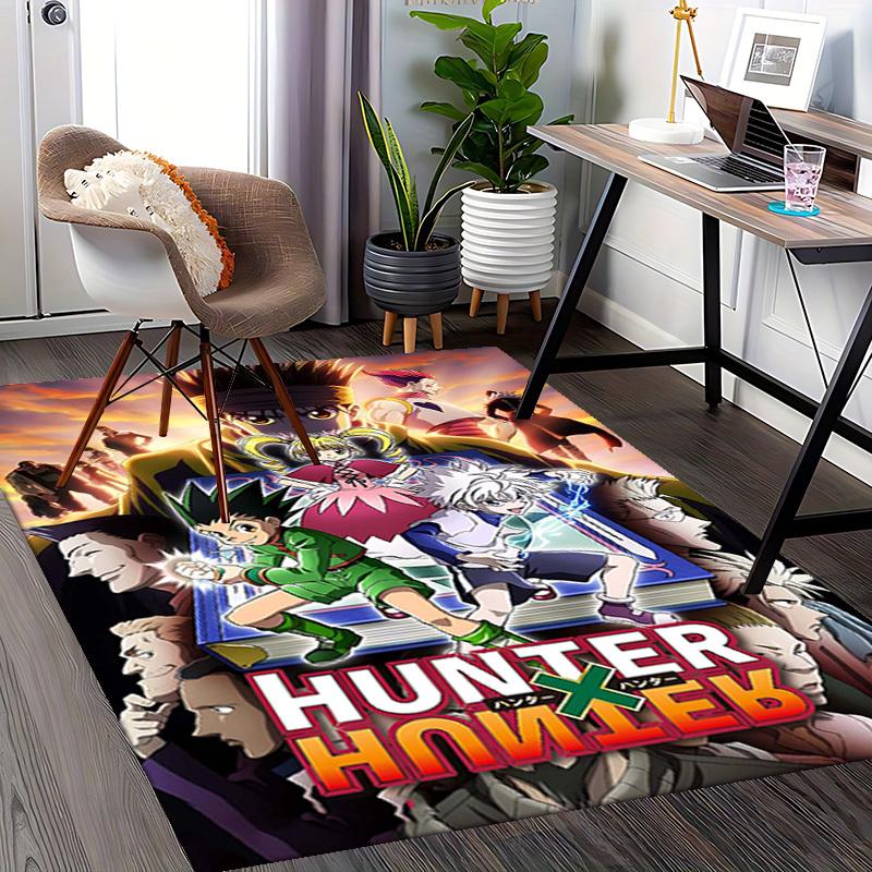 1pc Hunter x Hunter Anime Character Office Chair Mat - Anti-Slip Carpet for Desk, Anime Themed Decor, Gift Idea for Fans.U029