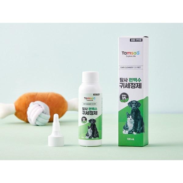 Exploration Mild Cypress Water Pet Ear Cleanser 100ml, Korean pet shampoo