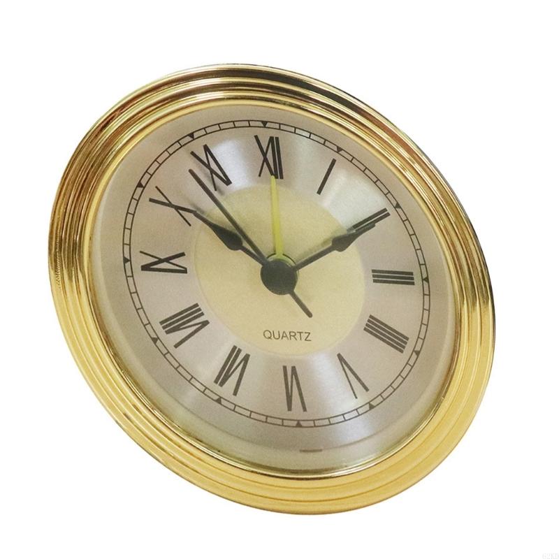 62KD Decorative 78mm Snooze Clock Movement Clock Insert with Arabic or Roman Numerals Round Watch Insert Repair Replacement