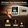 QOOVI 50000mAh Power Bank PD 100W Fast Charging Portable Large Battery Capacity Power Station For iPhone Laptop Samsung Xiaomi
