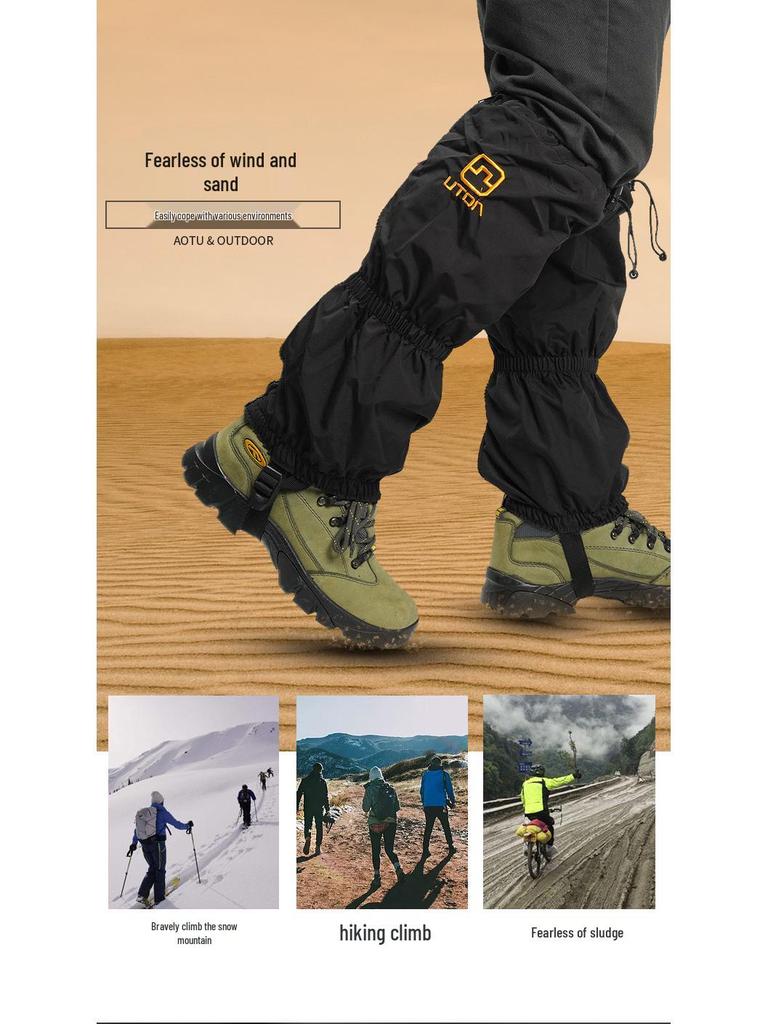 Unisex Skiing and Hiking Snow Gaiters: Snowproof, Snakeproof, Sandproof Leg and Shoe Covers - AT8904