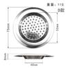 Sink Strainer Kitchen Sink Grid Filter Stainless Steel Drain Hole Filter Mesh Protection Against Clogging Kitchen Accessorie