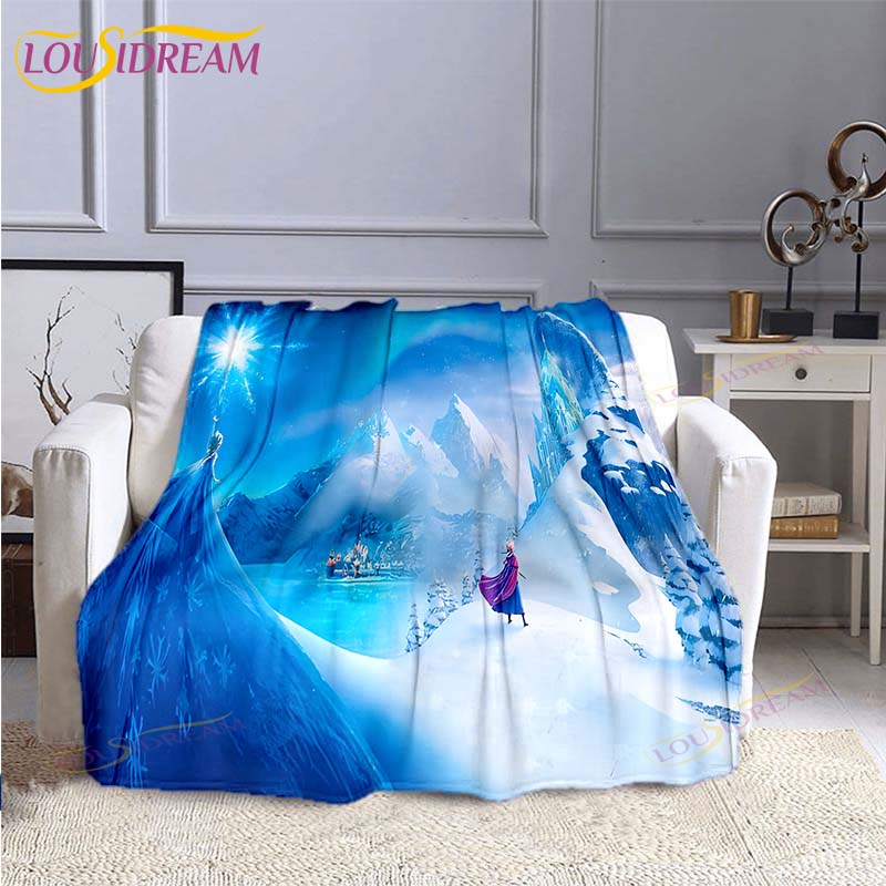 Gefrorene Mode-Decke Anime Flanell Bett-Überwurf Weiche 3D-bedruckte Cartoon-Decke Sofa Reise Camping Kinderdecke