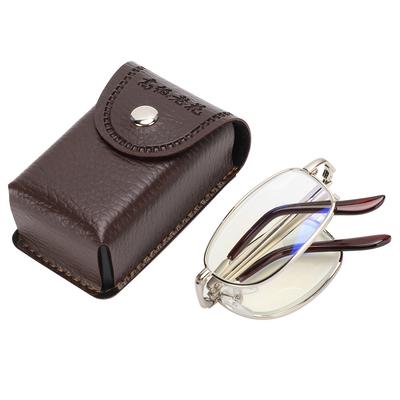 Faltbare Metall Anti-Blaulicht Alterssichtigkeit Brille Visuelle Ermüdung Linderung Lesebrille(+250 Silber
