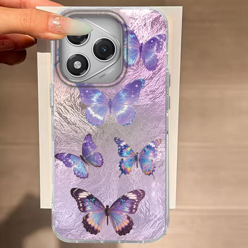 

Чехол для Honor 400 Lite 200 Pro 200 Lite X9c X9a X8b X8a 5G Чехол для телефона Розовый Зеленый Градиентный узор с бабочками Для Honor 200 Сумки Honor X8a белый