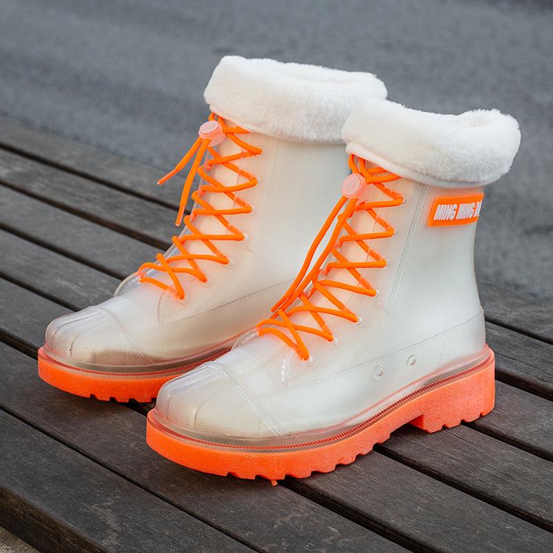 

Жіночі водонепроникні британські черевики-мартін для дощу - Нековзкі, зносостійкі, потовщені вуличні черевики з низькою халявою 37