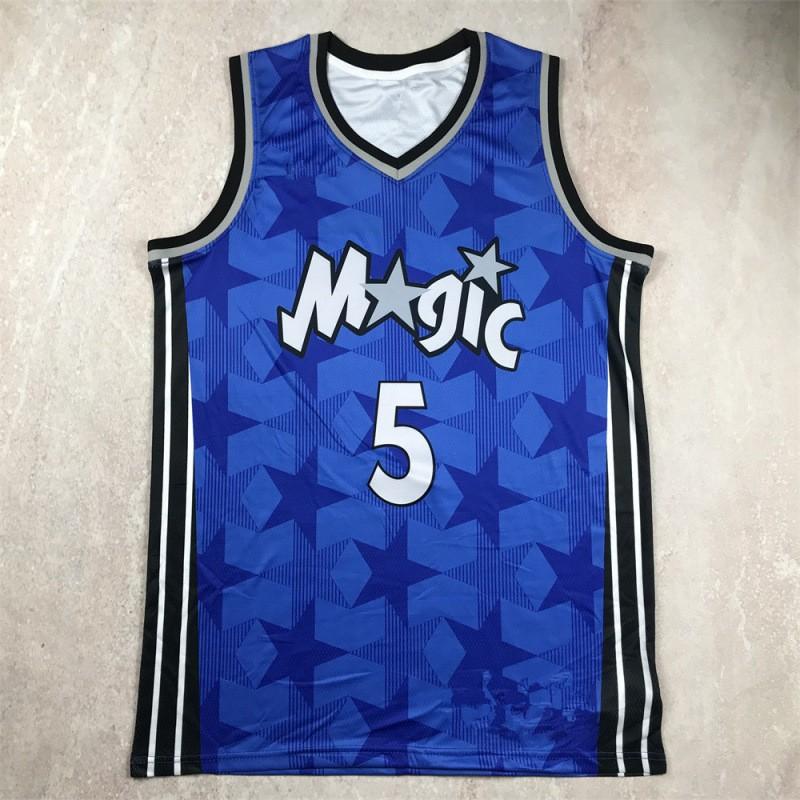 Orlando Magic Basketball Jersey Blue Dark Star Edition Paolo Banchero 5 Tracy McGrady 1 Penny Hardaway Shaq 32