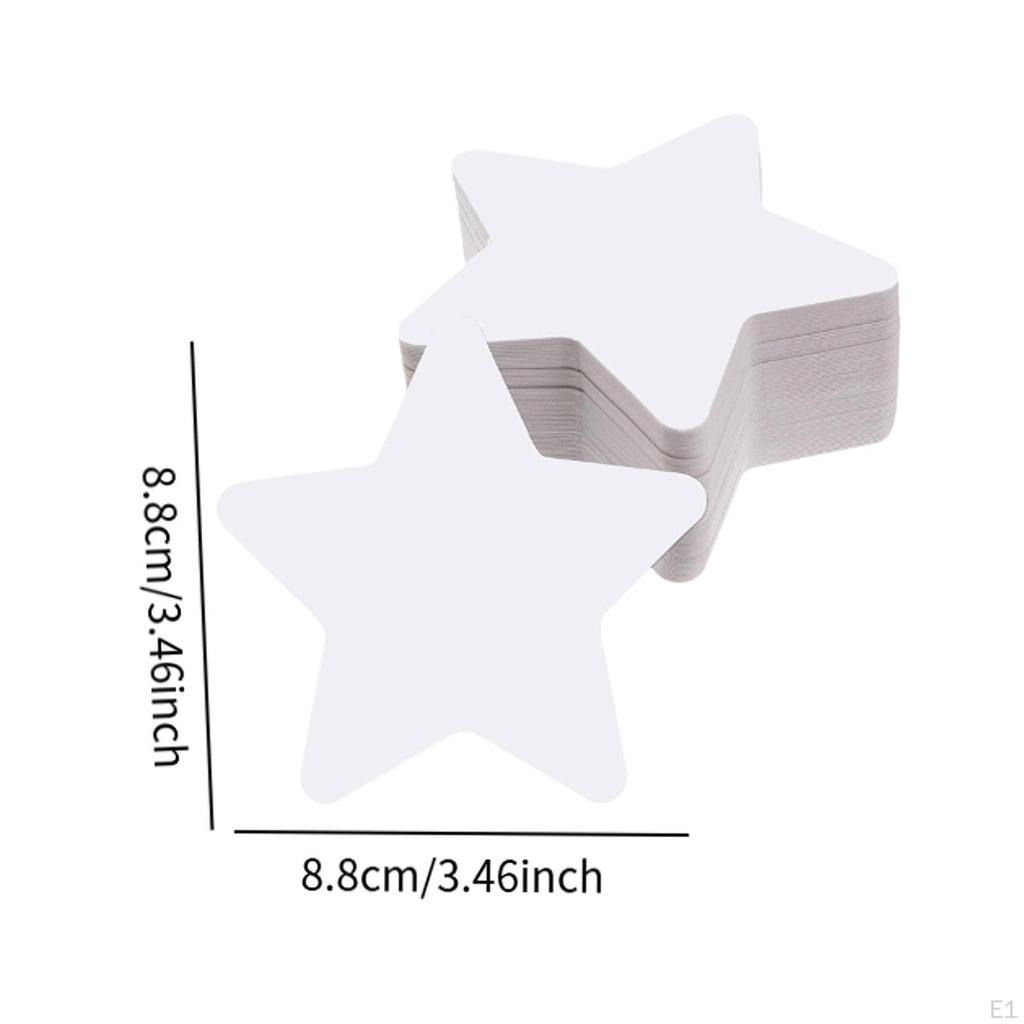 100x Białe Wycięcia Gwiazd Gwiazdy Etykiety Projekty DIY Dekoracja Domu Pakowanie Prezentów Wycięcia dla