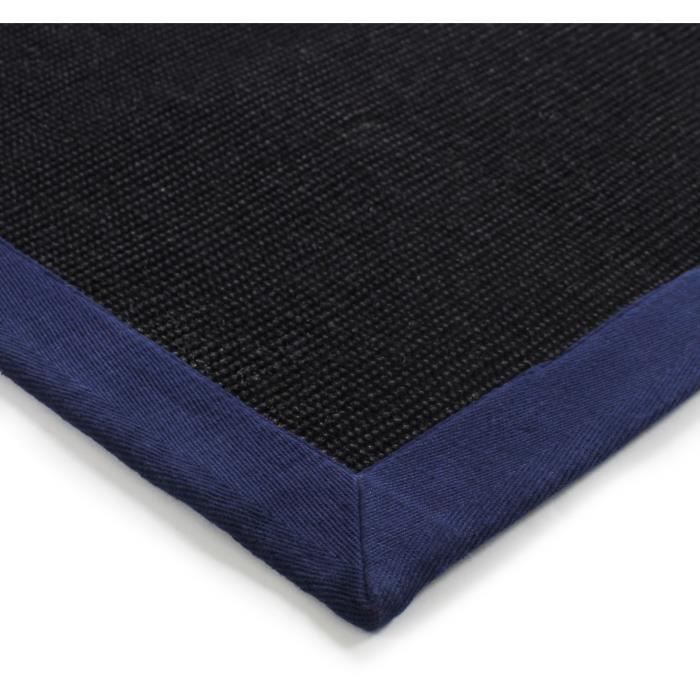 Living Room Rug In Dark Blue Jute 120x170