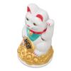 Glückskatze Ornament Winkende Plastik Elektrische Katze Skulptur für Heimdekoration Geschenk 4,5 Zoll
