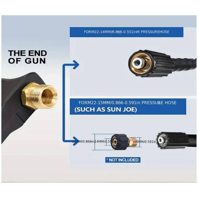 Heavy Duty Washer Guns 10.5 GPM Flowing Rate Ergonomic Handle Foam Sprayer Car Washing Accessories