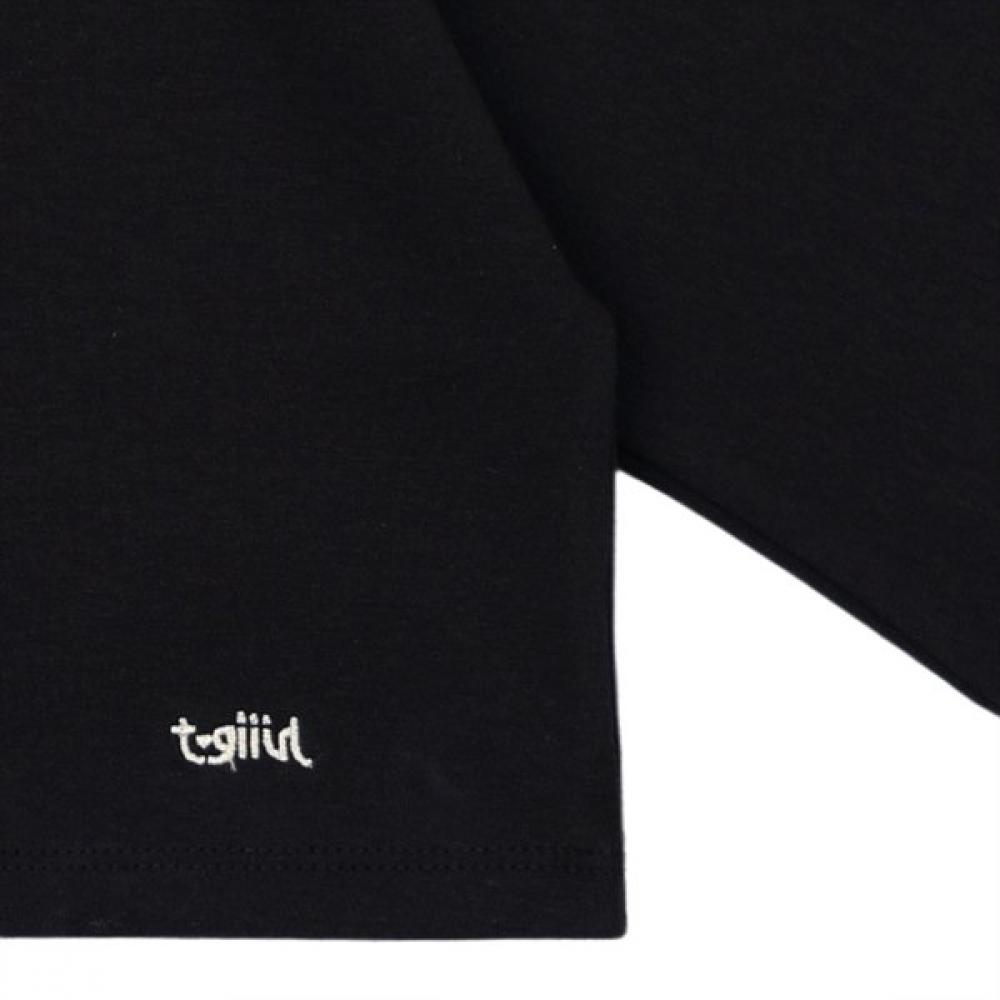 Tiffany 3 4 Sleeve T shirT Black Tape decoraTion T54kaT030
