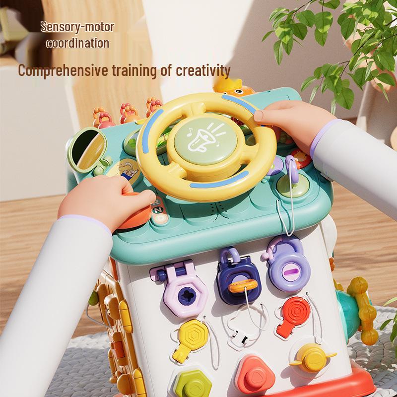 Montessori Busy House Toy: Steering Wheel for 1-2 Year-Olds' Fine Motor Skills