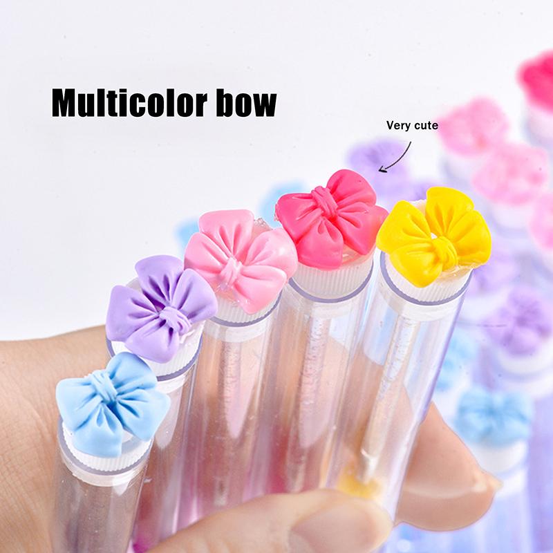 1Pcs Colorful Bow Tie Eyelash Brush Tubes With Crystal Lash Mascara Wands Eyebrow Comb Spoolies Applicators Makeup Tools