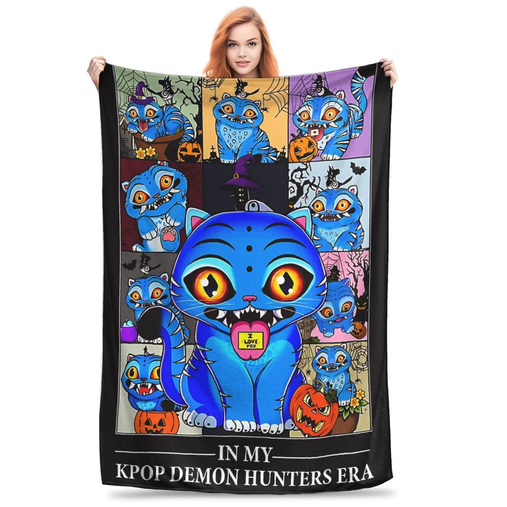 Saja Boys Kpop Hunter Halloween Blankets Quality Soft Warm Bedding Throws Autumn Girls Boys Couch Bed Street Trend Bedspread