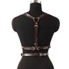 Fashion Women's Pentagram Belt PU Leather Punk Body Chain Slingback Black Costume