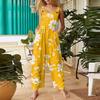 Womens Casual Overalls Jumpsuits Adjustable Straps Sleeveless Bohemian Comfy Rompers With Pocket