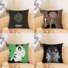 3D Black And White Fantasy Movie F-Frankeweenie Pillow Case Square Pillow Bedroom Sofa Leisure Living Room Home Decoration 40X40