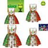 Grinch Halloween Sleeveless Dress For Kids Soft And Comfortable Polyester Material