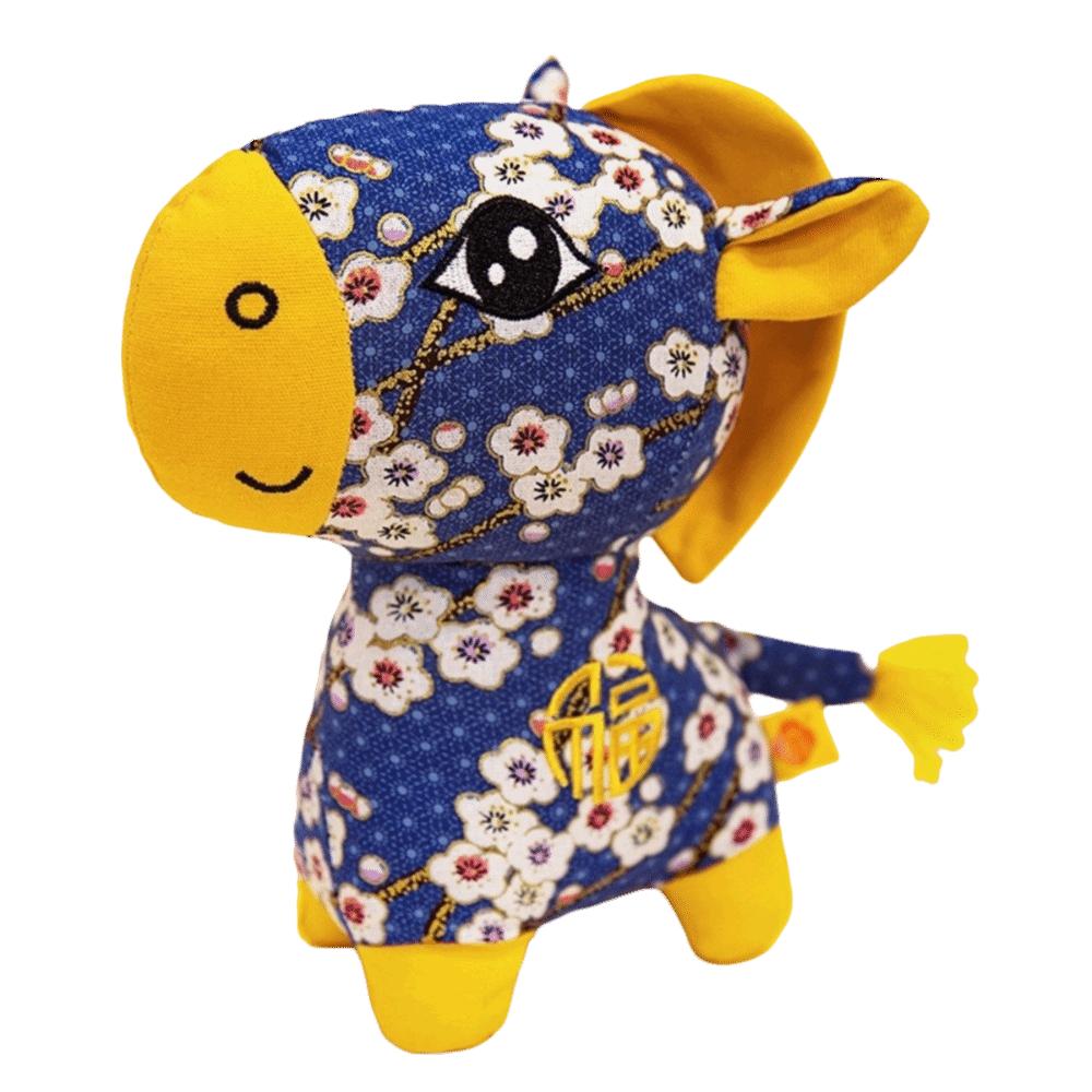 PP Cotton Plush Horse Stuffed Animal Toy Soft Chinese Horse Plush Doll  Festive Decor