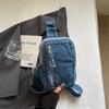 Borsello da Petto in Denim Borsa a Tracolla Multi-Tasca Borsa a Spalla Vintage