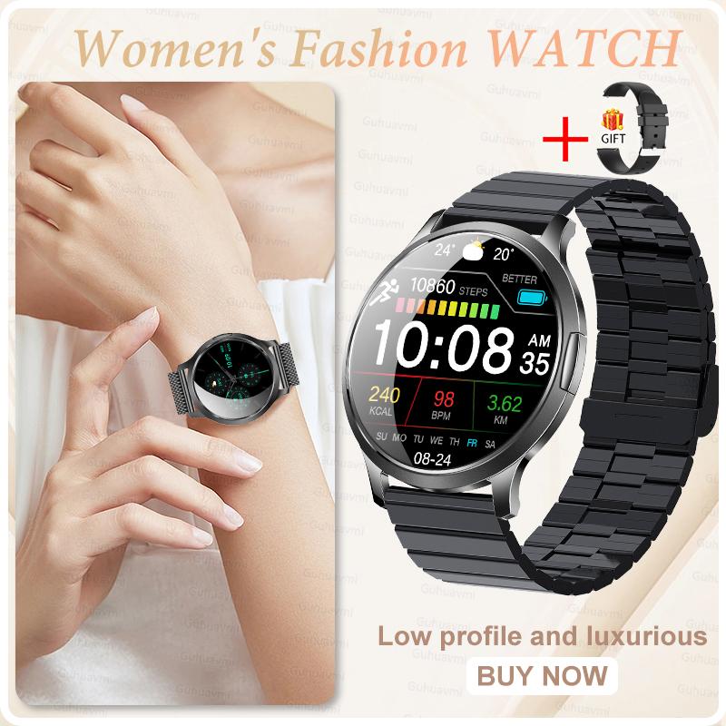 NEW Ultra-thin Body Fashion Smart Watch 1.32"AMOLED HD 3D Screen Women's Health Heart Rate Bluetooth Call Woman Smart Watch