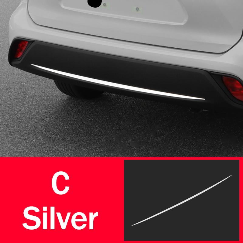 

Нержавеющая задняя крышка багажника автомобиля, наклейка на заднюю дверь, аксессуары, полоса для Toyota Highlander XU70 Kluger 2020 2024 2024 2024