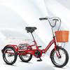 Foldable Lightweight Adult Tricycle with Vegetable Basket for Elderly, Ideal for Leisure Commuting, Men, Women, and Middle-Aged Adults.