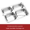 Anmu 304 Stainless Steel Divided Lunch Tray with Lid