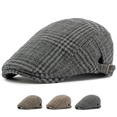 Hut Herbst Plaid Baskenmütze Herren British Forward Cap Damen Cap Schirmmütze