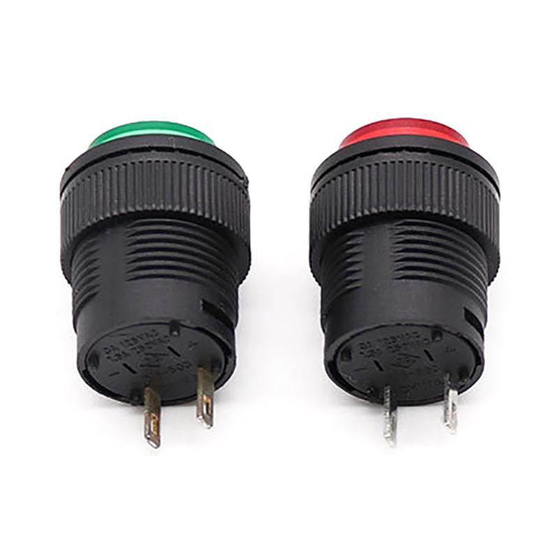 1Pcs R16-503 Round Button Switch Momentary 3A 250V 16Mm Self Locking Round Push Button Switch